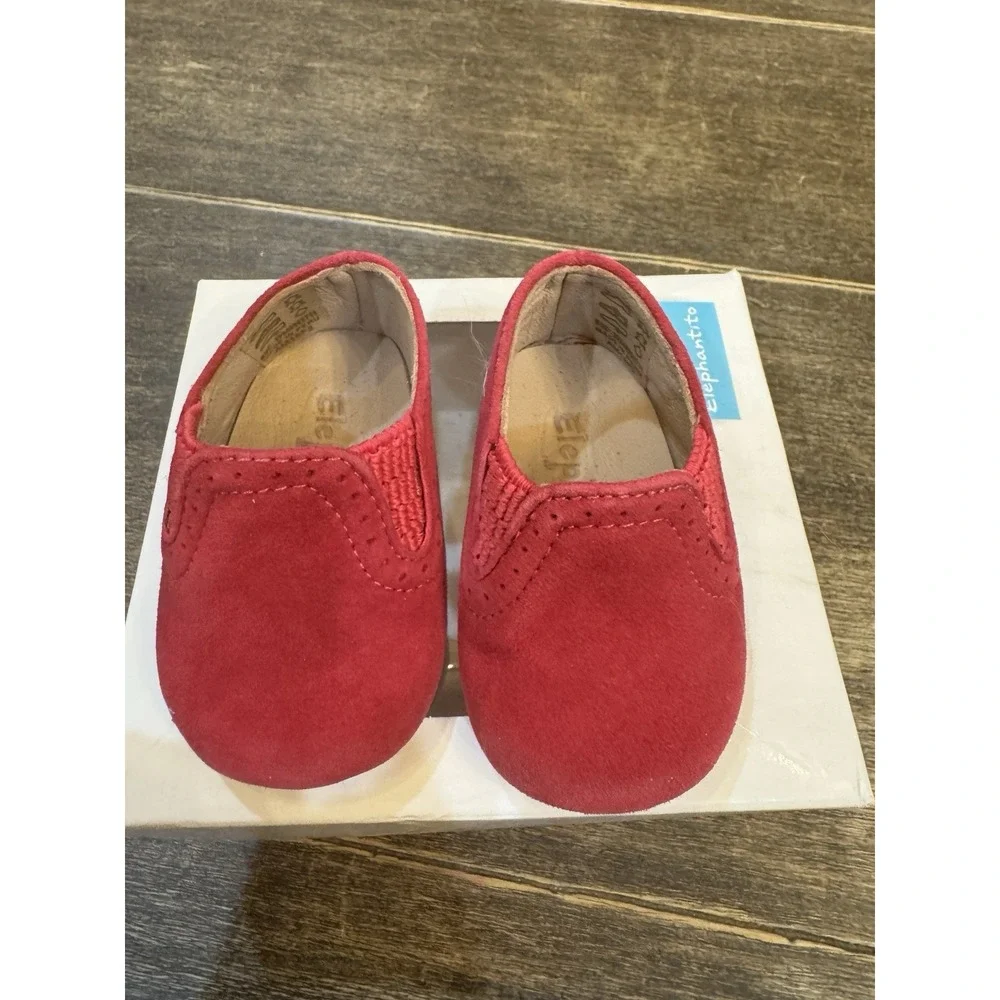 Elephantito Kids' Baby Slippers-K‎ Crib Shoe Suede Fuchsia Size 0M